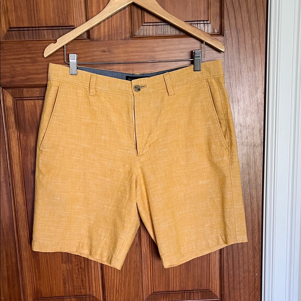 Banana Republic Mustard Flat Front Shorts